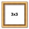 Square Classic Modern Gold Picture Frame - UV Acrylic, Foam Board Backing, Hanging Hardware